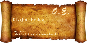 Olajos Endre névjegykártya