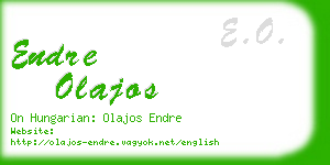 endre olajos business card